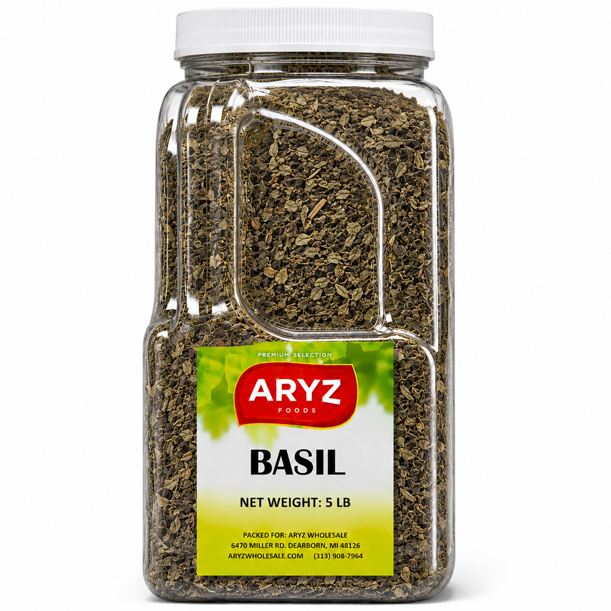 ARYZ SPICES BASIL CRUSHED 5 LB