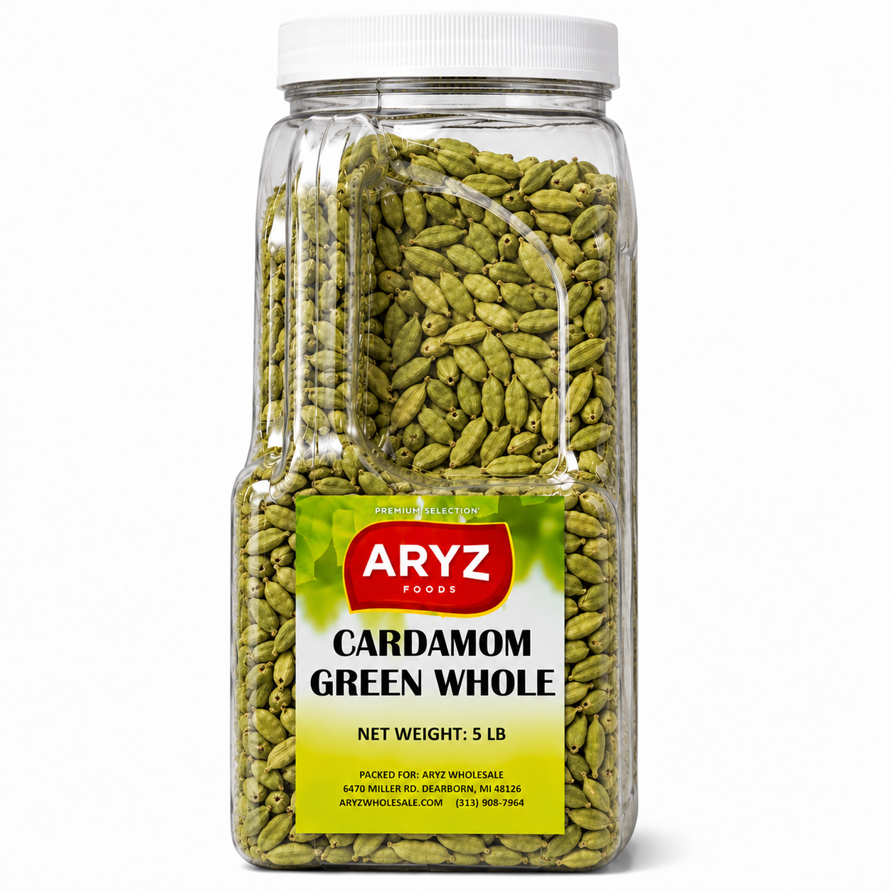 ARYZ SPICES CARDAMOM WHOLE GREEN 5 LB