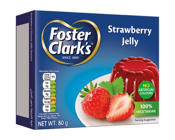 FOSTER CLARK'S JELLO POWDER STRAWBERRY 80G 6/CASE