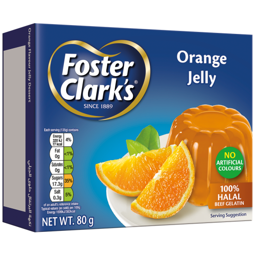 FOSTER CLARK'S JELLO POWDER ORANGE 80G 6/CASE
