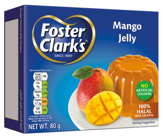 FOSTER CLARK'S JELLO POWDER MANGO 80G 6/CASE